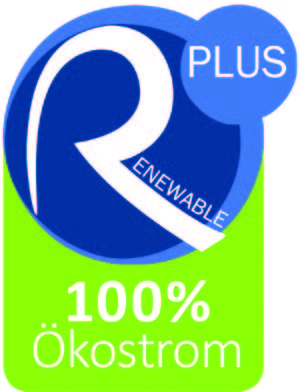 Das Logo der Auszeichnung "Renewable Plus"