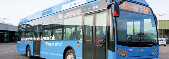 WSW Wasserstoffbus im Einsatz