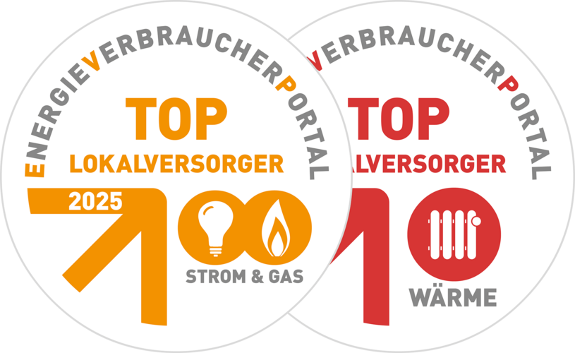 Guetesiegel der Energieverbraucherportal fuer die WSW als Top Lokalversorger fuer Strom Gas Waerme 2025